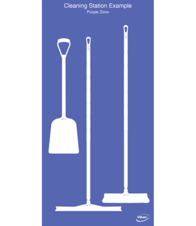 Vikan 5S Schattenwand, Wandmontage, H 1990 x B  980 mm