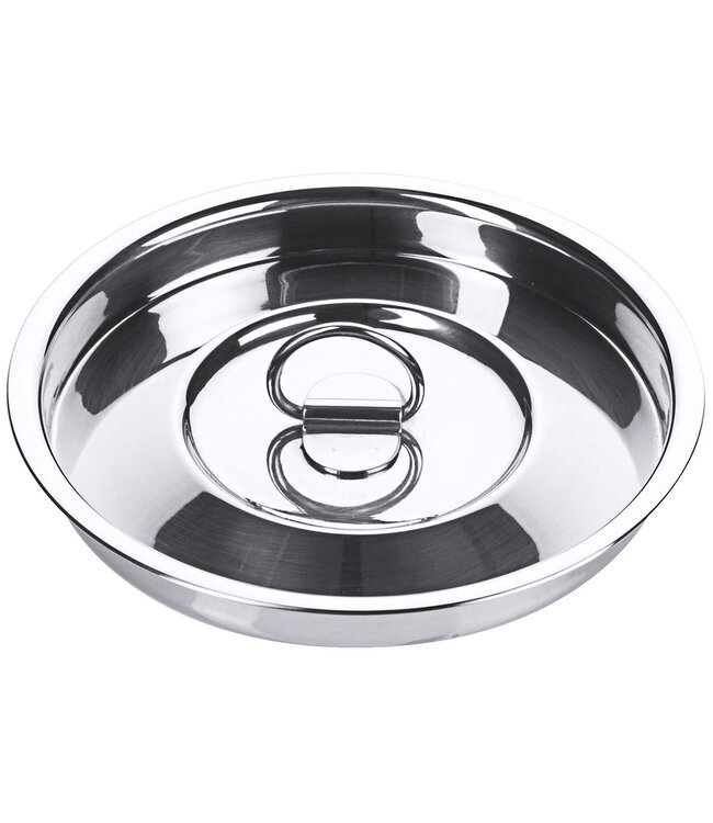 Deckel zu Zylindrischer Behälter aus Edelstahl V2A