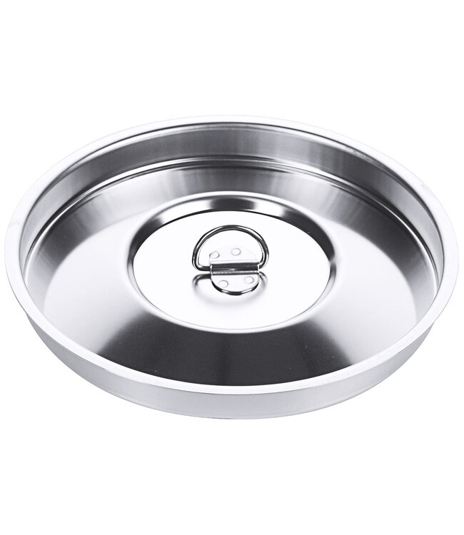 Deckel zu Zylindrischer Behälter aus Edelstahl V2A