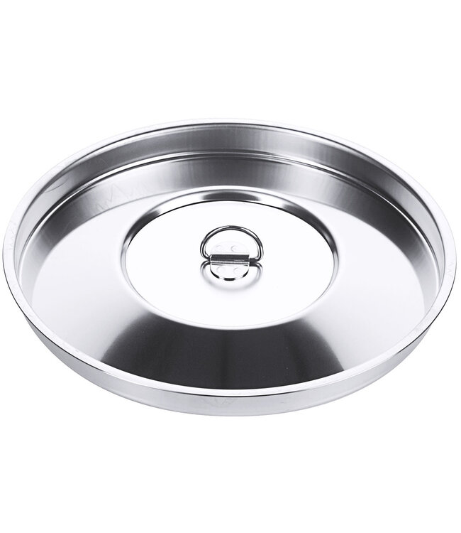 Deckel zu Zylindrischer Behälter aus Edelstahl V2A