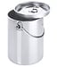 Seau cylindrique avec couvercle en acier inoxydable V2A