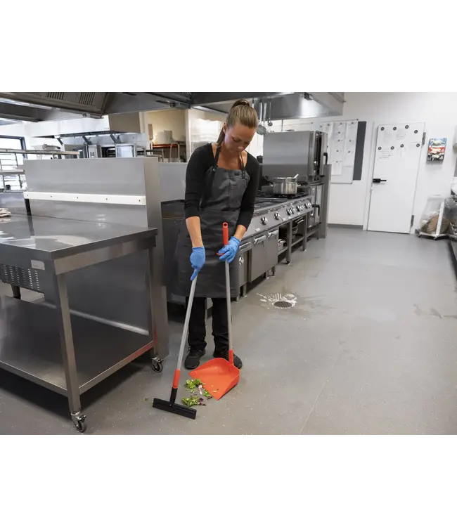 Vikan Pelle à poussière avec long manche et balai, 330 mm, Medium