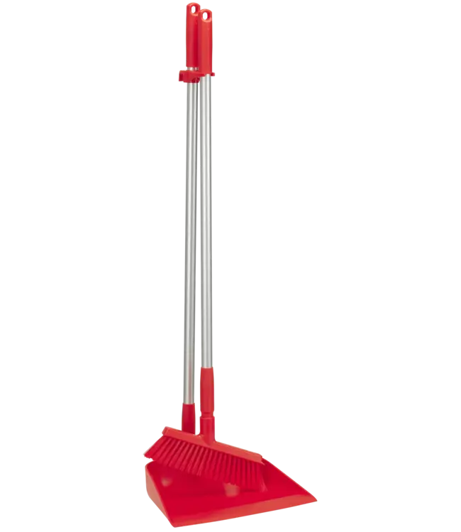 Vikan Kehrschaufel mit langem Stiel und Besen, 330 mm, Medium