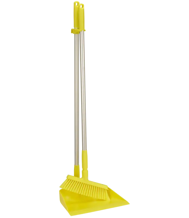 Vikan Kehrschaufel mit langem Stiel und Besen, 330 mm, Medium