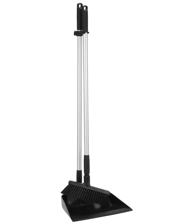 Vikan Kehrschaufel mit langem Stiel und Besen, 330 mm, Medium