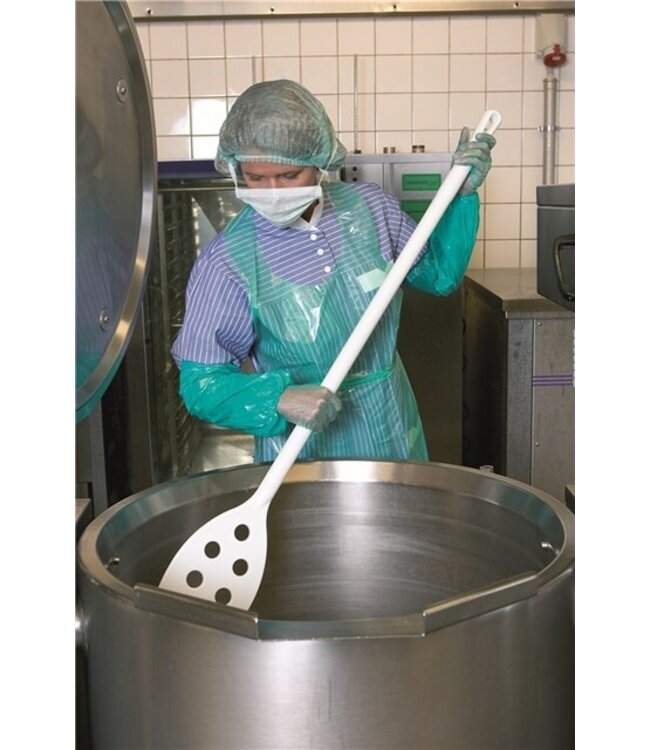Vikan Langer Rührlöffel mit kleinem Lochblatt, Ø31 mm, 1200 mm, Weiss