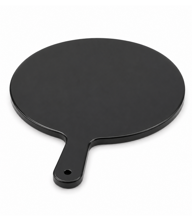 EDYLEN-Tagliere per pizza e torte, Nero con maniglia, PE 500