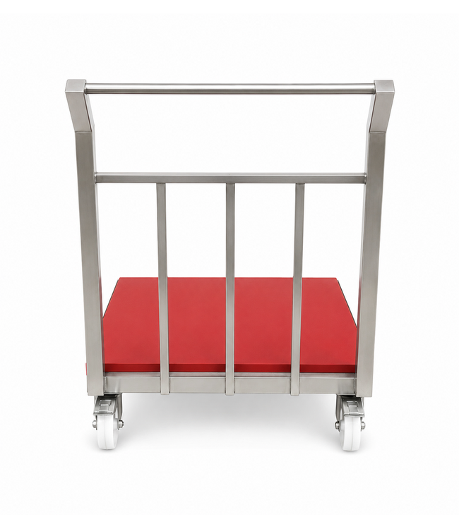 Carrello di trasporto a piattaforma in acciaio inox & plastica (HDPE 500)