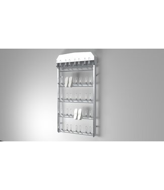 EDYSTAR Edelstahldraht Porta scarpe e zoccoli versione da parete con High-Flow con aria calda