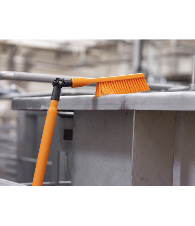 Vikan Dual Reach-Bürste Langstielbürste mit Gewinde, 260 mm, Weich/Hart