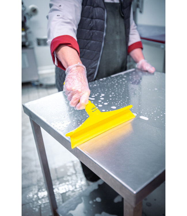 Vikan Raclette de table monolame Ultra-hygiènique avec Mini Manche, 245 mm
