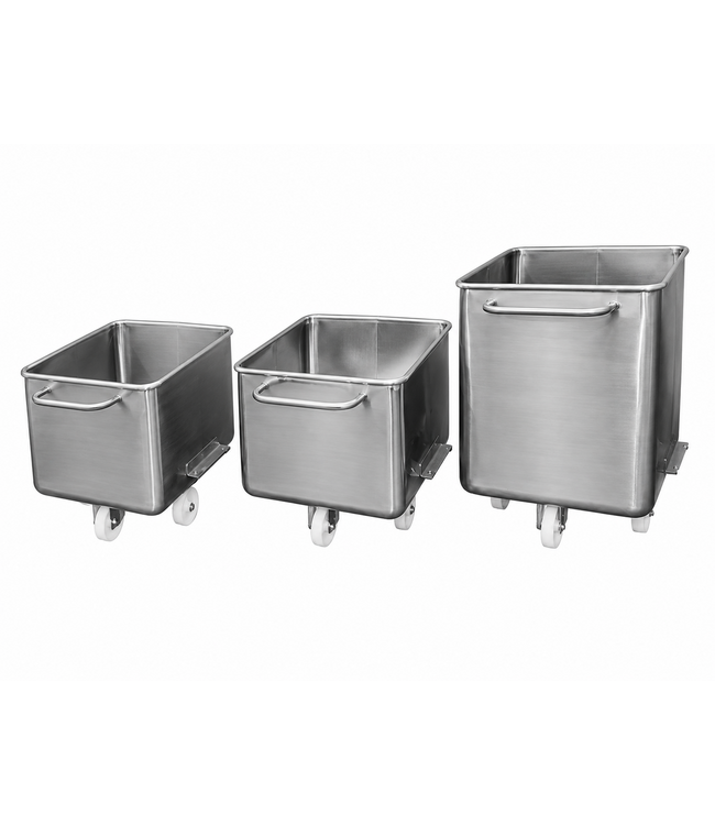 Carrello di sollevamento e carico da 120 Litri in acciaio inox