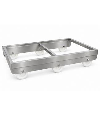 EDYSTAR Carrello a 6 ruote doppio, Acciaio inossidabile