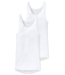 Doppelripp singlet 2-pack wit