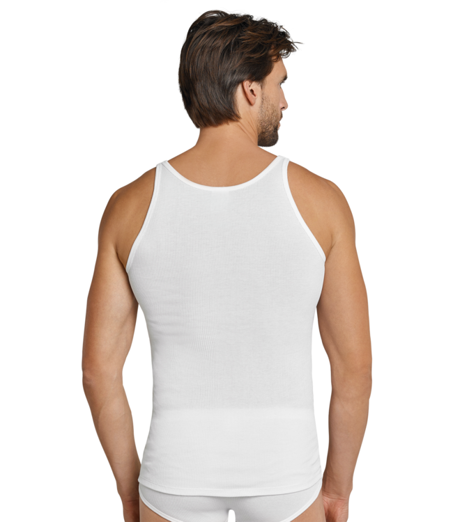 Doppelripp singlet 2-pack wit