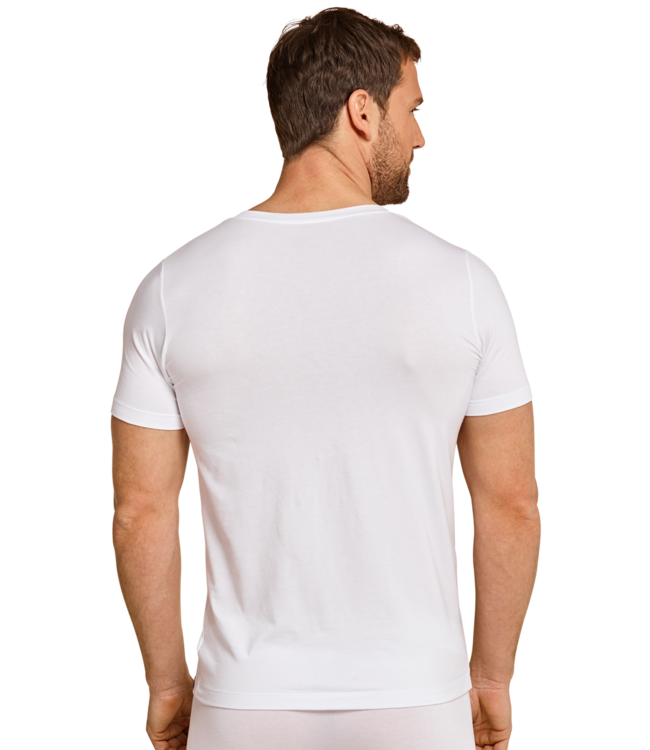 Long Life Soft v-hals t-shirt wit