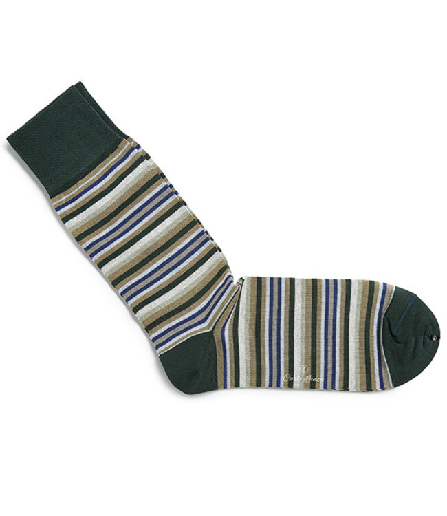 korte sokken katoen groene streep
