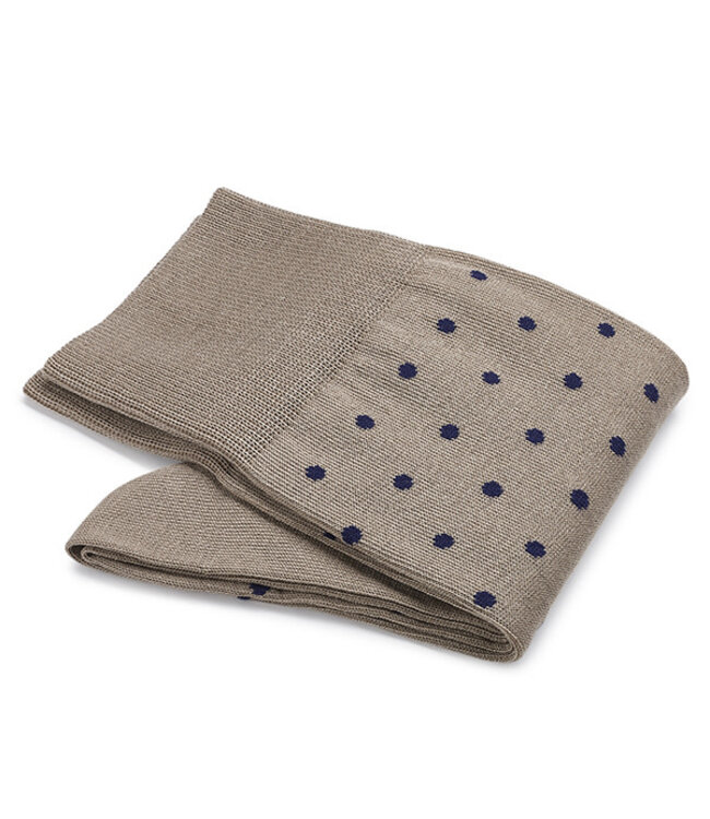 katoenen sokken taupe stip