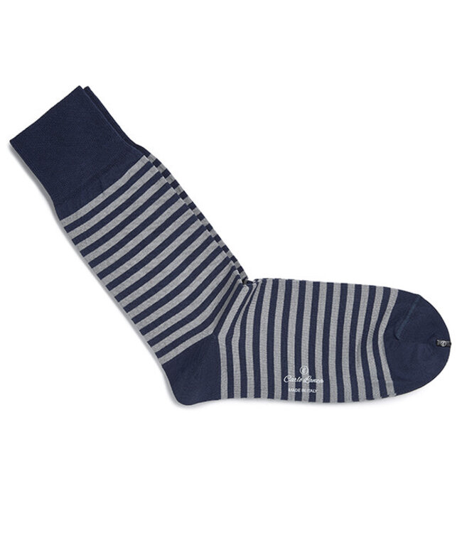 katoenen sokken royalblauwe streep
