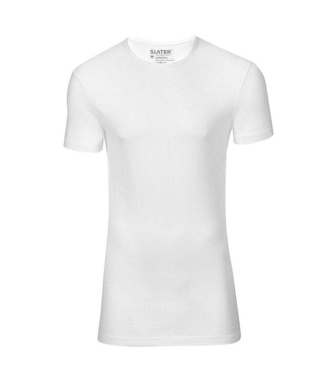 Stretch 2-pack ronde hals t-shirt wit