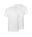 Basic 2-pack ronde hals t-shirt wit
