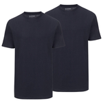 Slater Basic 2-pack ronde hals t-shirt marine