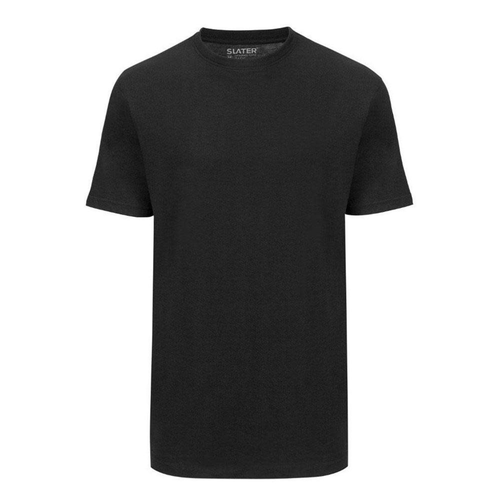 Slater Basic 2-pack ronde hals t-shirt zwart