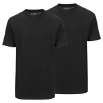 Slater Basic 2-pack ronde hals t-shirt zwart