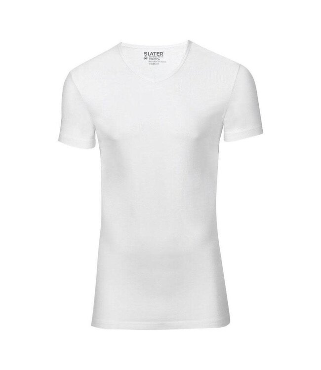 Stretch 2-pack v-hals t-shirt wit