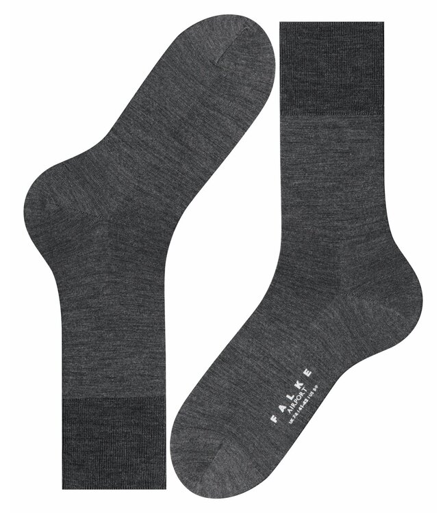 Airport sokken asphalt melange