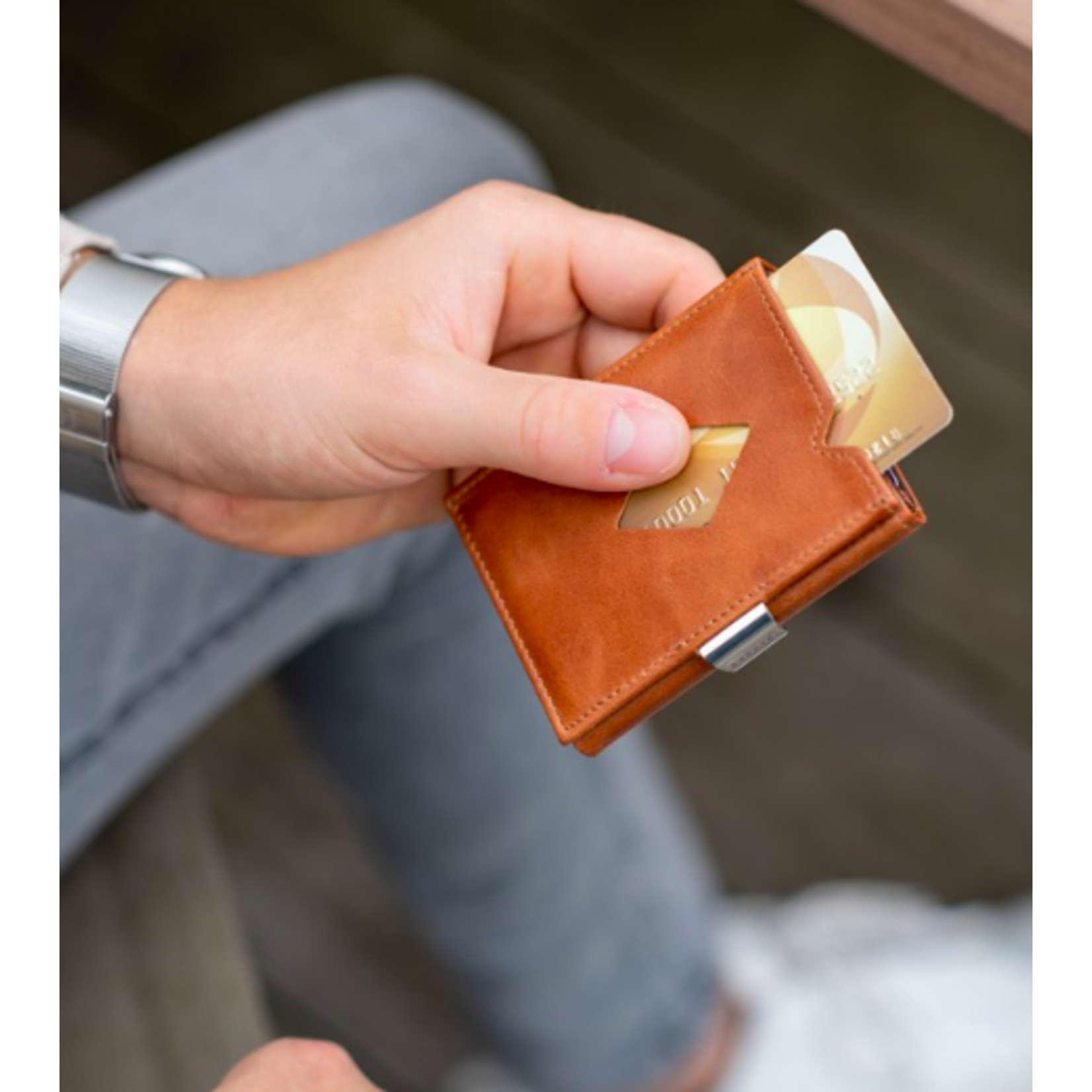 Exentri Multi Wallet met RFID-bescherming zand