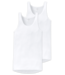 Feinripp singlet 2-pack wit