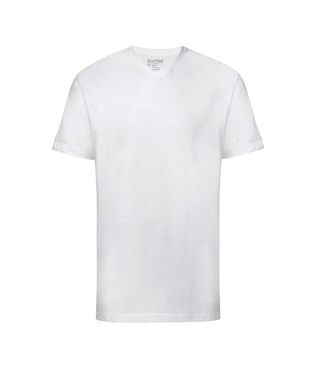 Basic 2-pack v-hals t-shirt wit