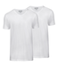Basic Fit 2-pack v-hals t-shirt wit