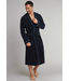 badjas marine met blauwe bies