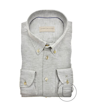 John Miller tailored fit overhemd groen
