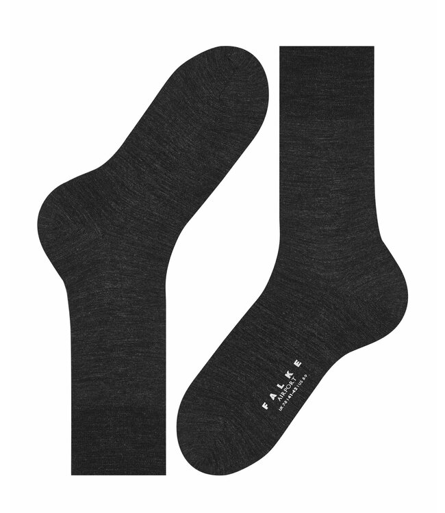 Airport sokken antraciet melange