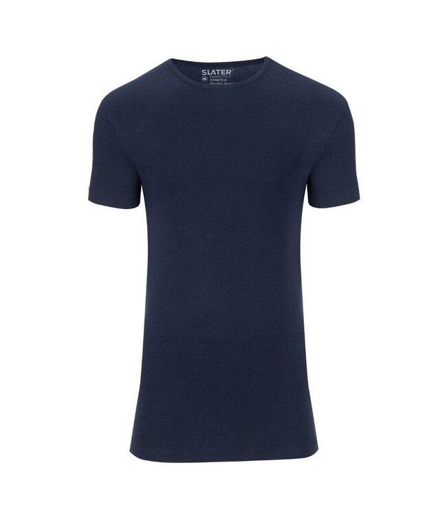 Stretch 2-pack ronde hals t-shirt marine