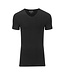 Stretch 2-pack v-hals t-shirt zwart