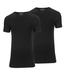 Slater Stretch 2-pack ronde hals t-shirt zwart