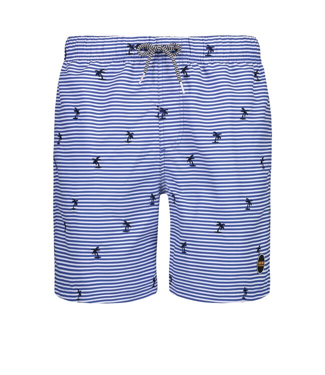 Shiwi zwemshort blauwe streep palmbomen