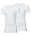 Stretch 2-pack ronde hals t-shirt wit