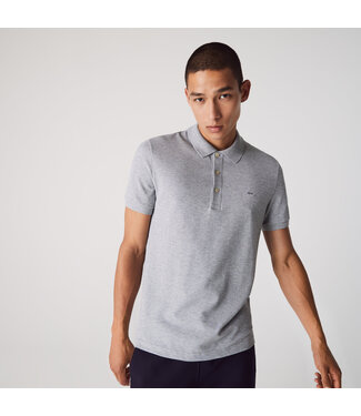 Lacoste stretch polo korte mouw grijs