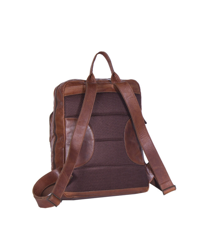 leren rugzak Mack cognac