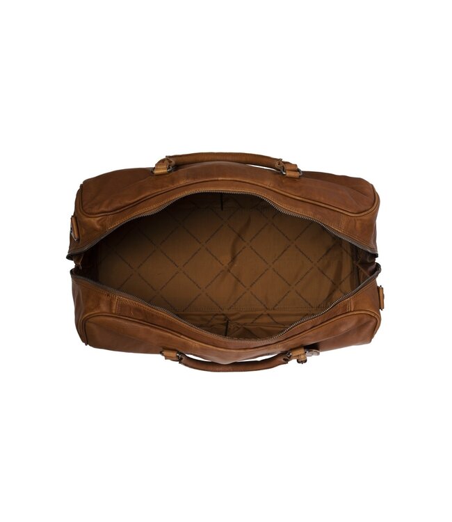 leren weekendtas William cognac