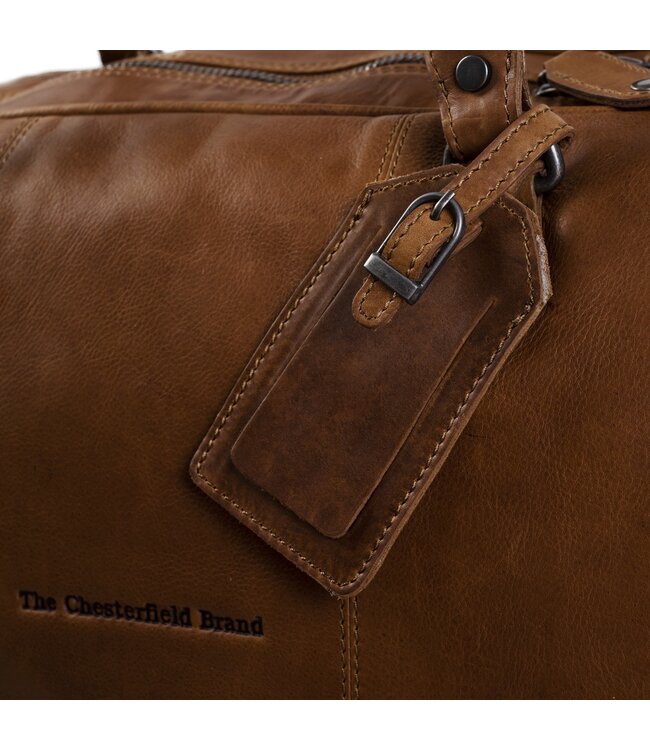 leren weekendtas William cognac