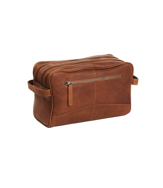 leren toilettas Stefan cognac