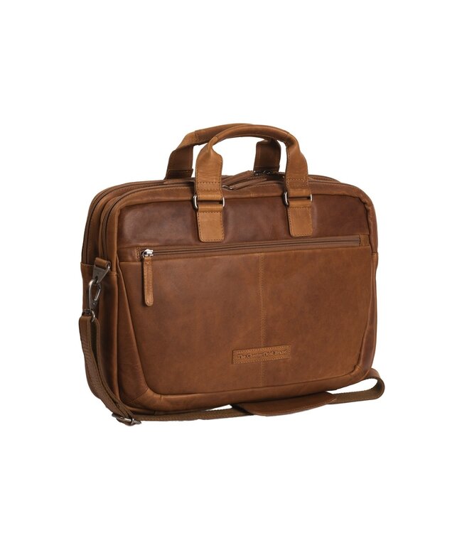 leren laptoptas Seth cognac