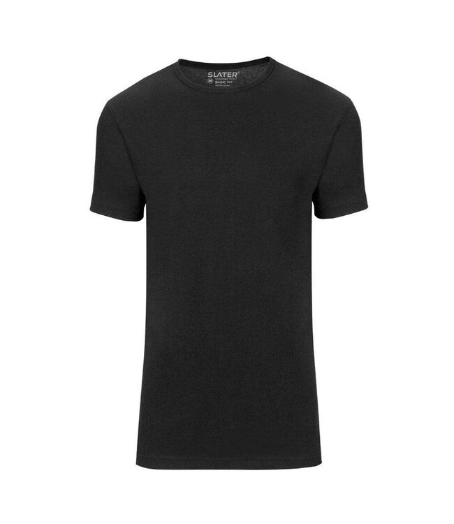 Basic Fit 2-pack ronde hals t-shirt zwart