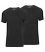 Basic Fit 2-pack ronde hals t-shirt zwart